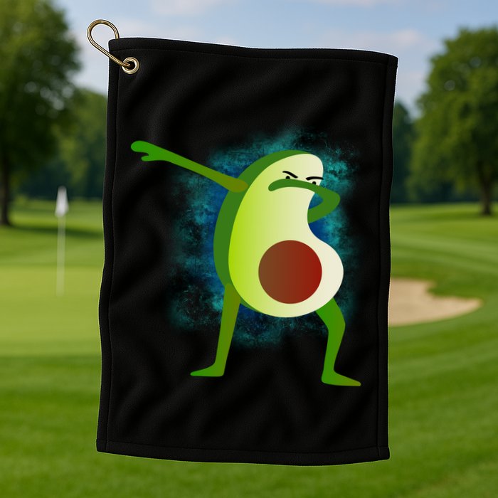 Dabbing Avocado Golf Towel