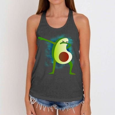 Dabbing Avocado Women's Knotted Racerback Tank