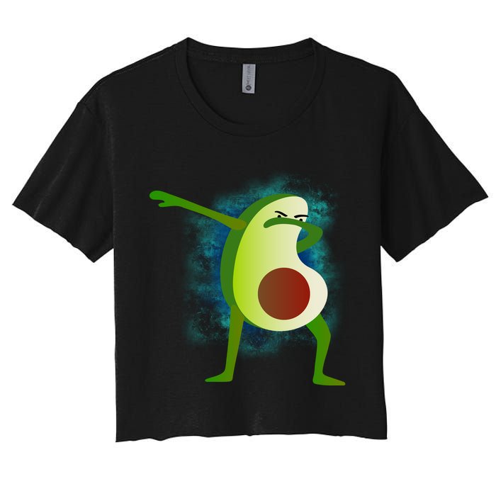 Dabbing Avocado Women's Crop Top Tee
