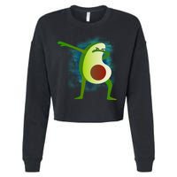 Dabbing Avocado Cropped Pullover Crew