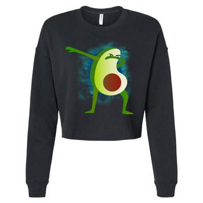 Dabbing Avocado Cropped Pullover Crew