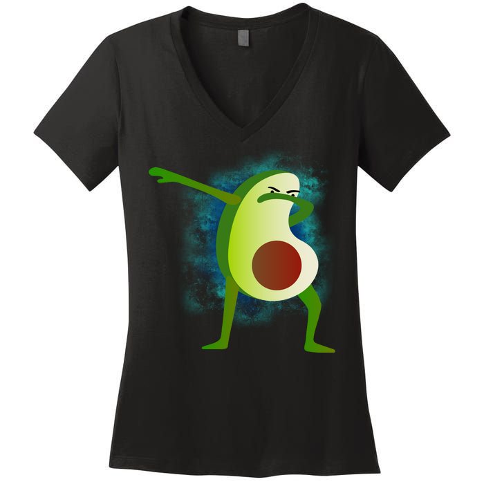 Dabbing Avocado Women's V-Neck T-Shirt