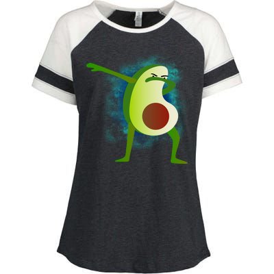 Dabbing Avocado Enza Ladies Jersey Colorblock Tee