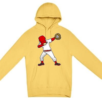 Dabbing Baseball Player Premium Pullover Hoodie