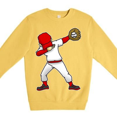 Dabbing Baseball Player Premium Crewneck Sweatshirt