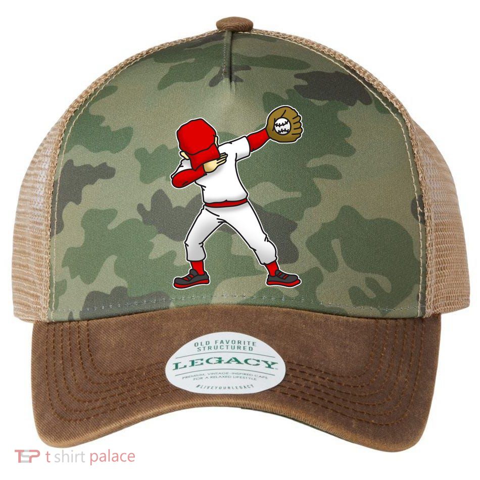 Dabbing Baseball Player Legacy Tie Dye Trucker Hat