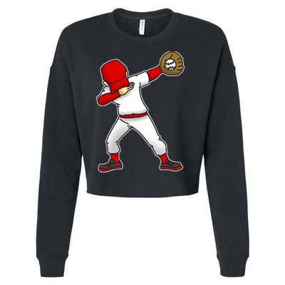 Dabbing Baseball Player Cropped Pullover Crew