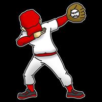 Dabbing Baseball Player Cropped Pullover Crew