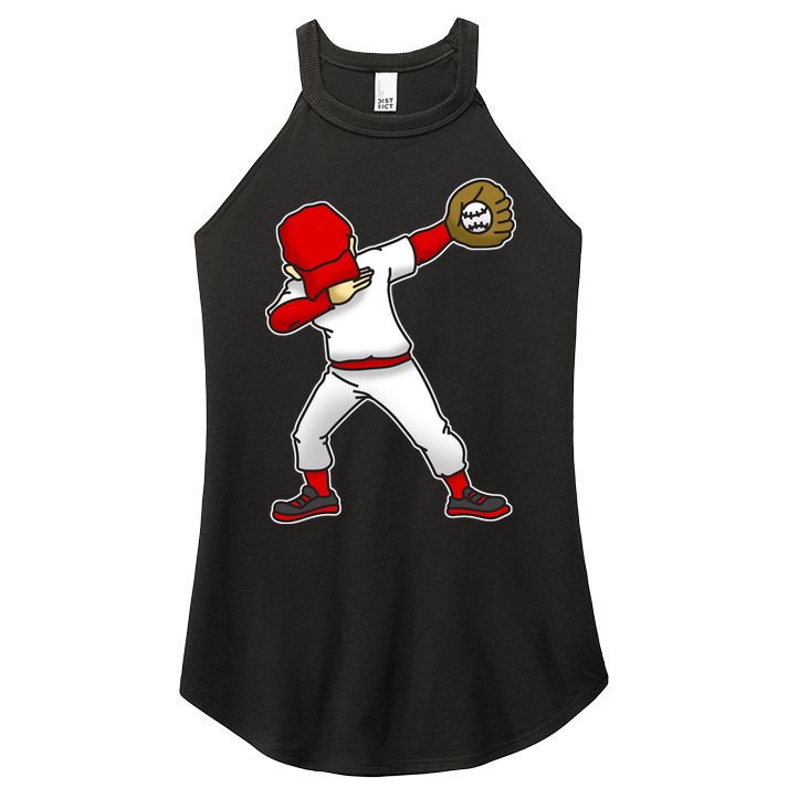 Dabbing Baseball Player Women's Perfect Tri Rocker Tank