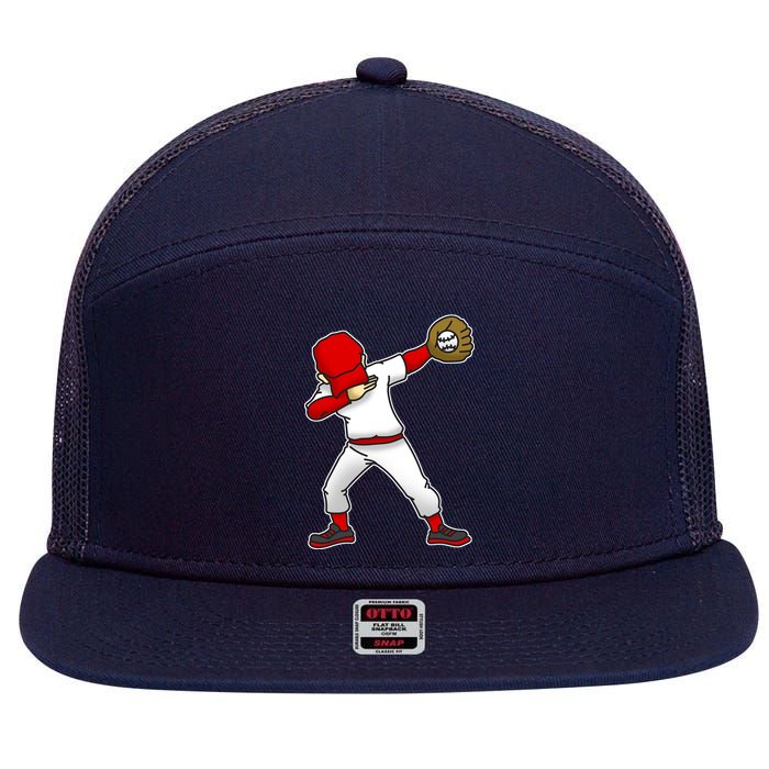 Dabbing Baseball Player 7 Panel Mesh Trucker Snapback Hat