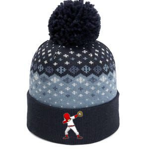 Dabbing Baseball Player The Baniff Cuffed Pom Beanie