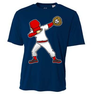 Dabbing Baseball Player Cooling Performance Crew T-Shirt