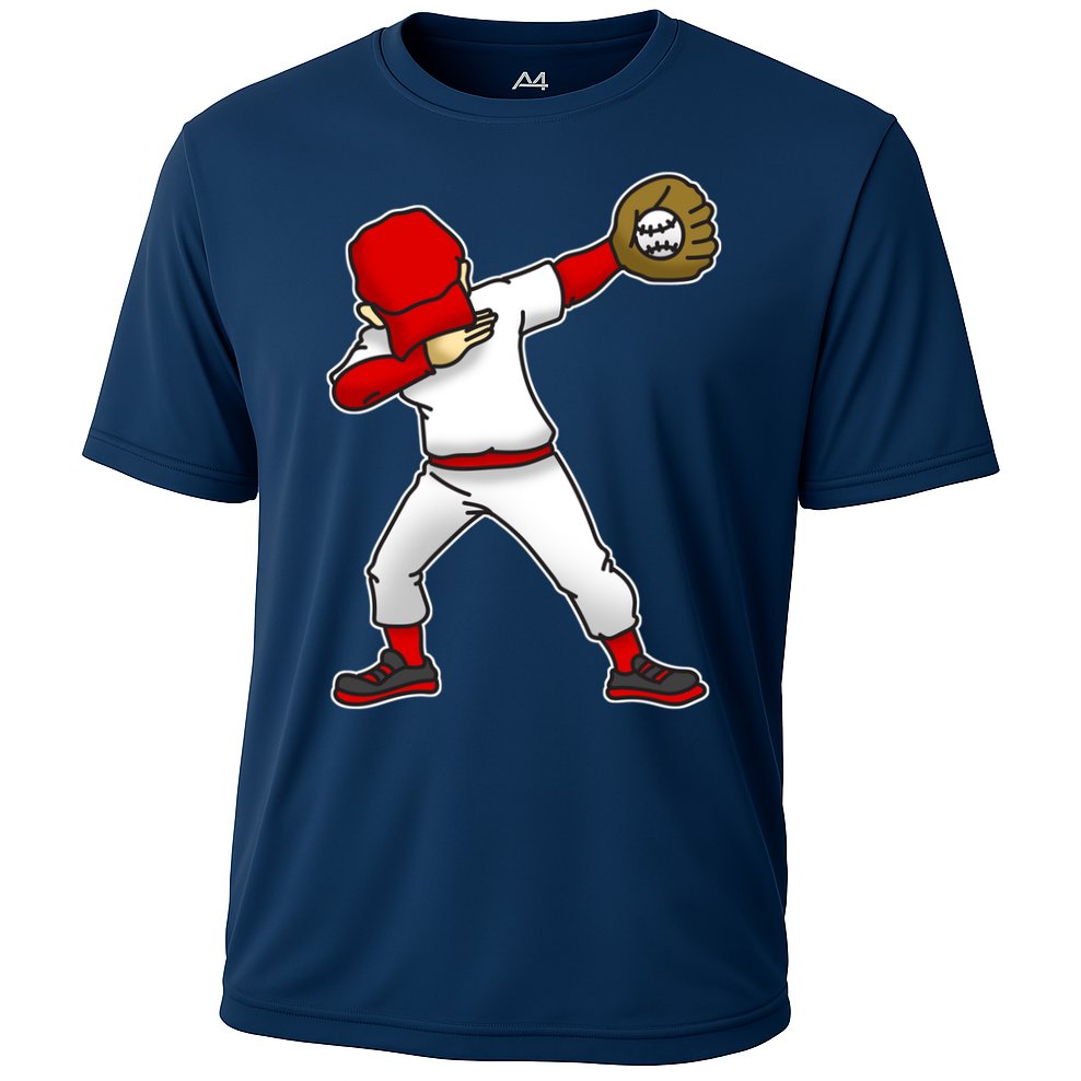 Dabbing Baseball Player Performance Shirt