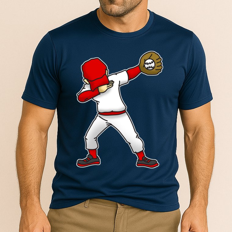 Dabbing Baseball Player Performance Shirt
