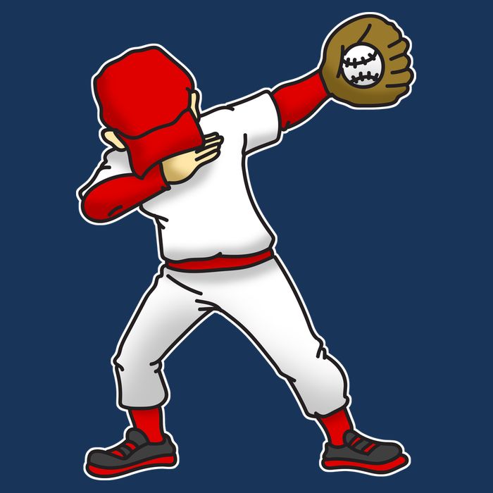Dabbing Baseball Player 7-Panel Snapback Hat