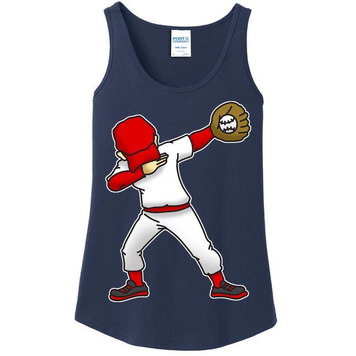 Dabbing Baseball Player Ladies Essential Tank