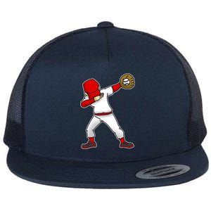 Dabbing Baseball Player Flat Bill Trucker Hat