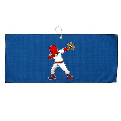 Dabbing Baseball Player Large Microfiber Waffle Golf Towel