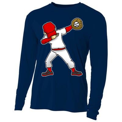 Dabbing Baseball Player Cooling Performance Long Sleeve Crew