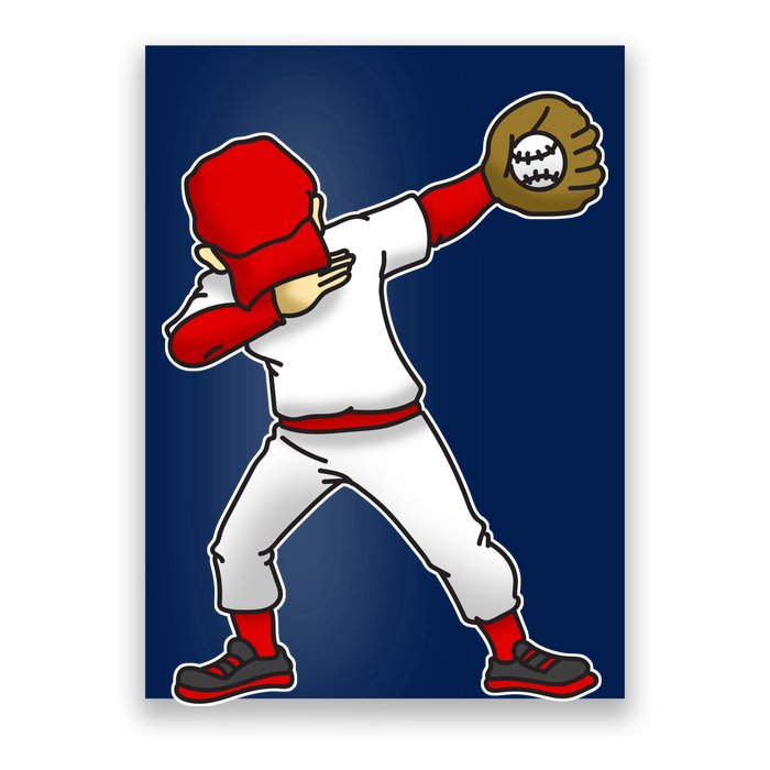 Dabbing Baseball Player Poster