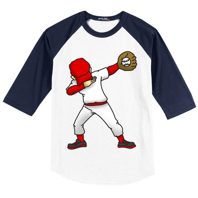 Dabbing Baseball Player Baseball Sleeve Shirt