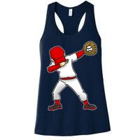 Dabbing Baseball Player Women's Racerback Tank