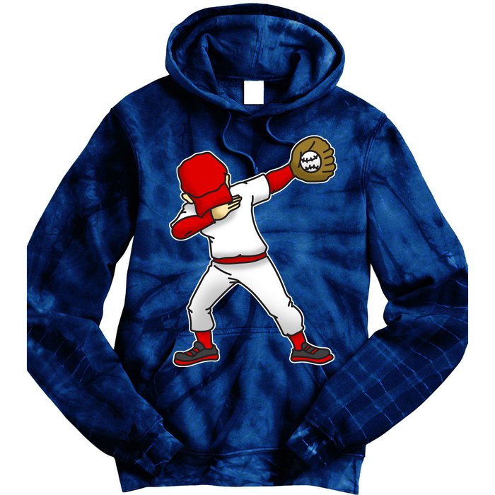 Dabbing Baseball Player Tie Dye Hoodie