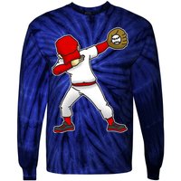 Dabbing Baseball Player Tie-Dye Long Sleeve Shirt