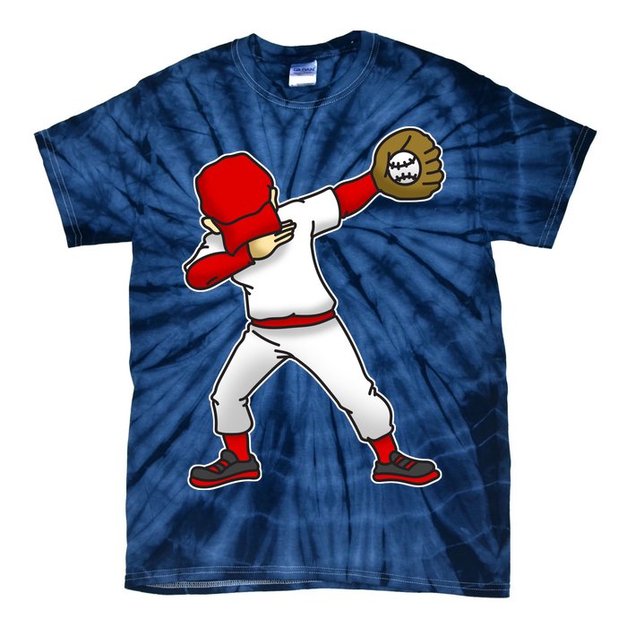 Dabbing Baseball Player Tie-Dye T-Shirt