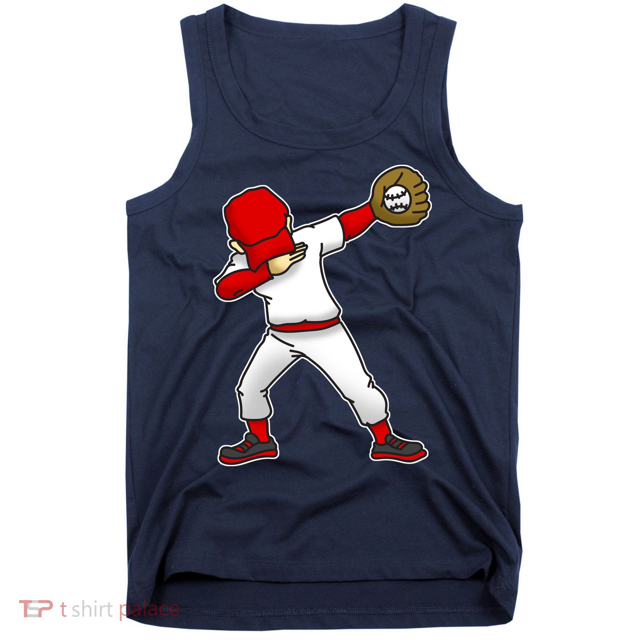 Dabbing Baseball Player Tank Top