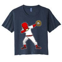 Dabbing Baseball Player Crop Top