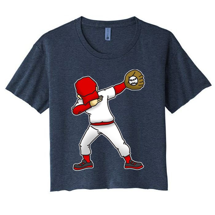 Dabbing Baseball Player Crop Top