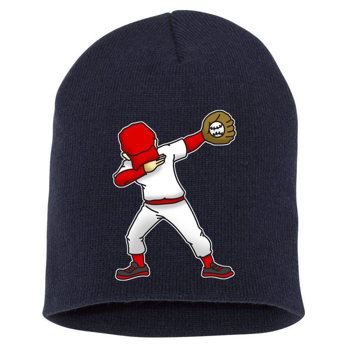 Dabbing Baseball Player Short Acrylic Beanie