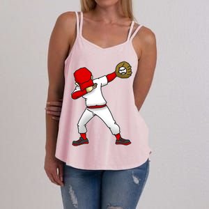 Dabbing Baseball Player Women's Strappy Tank