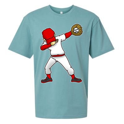 Dabbing Baseball Player Sueded Cloud Jersey T-Shirt