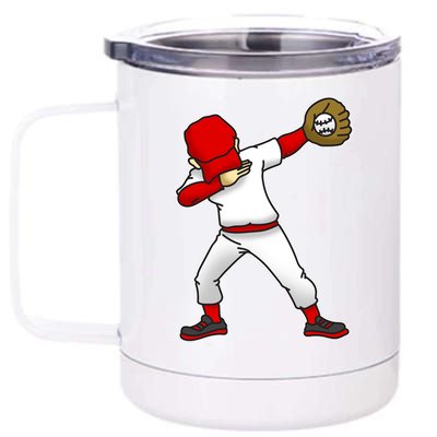 Dabbing Baseball Player 12 oz Stainless Steel Tumbler Cup