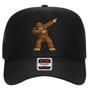 Dabbing Bigfoot High Crown Mesh Back Trucker Hat