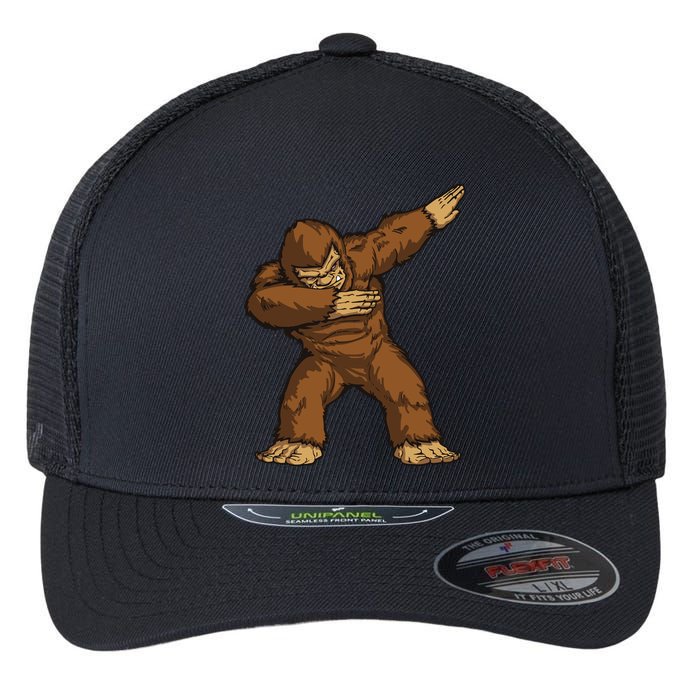 Dabbing Bigfoot Flexfit Unipanel Trucker Cap