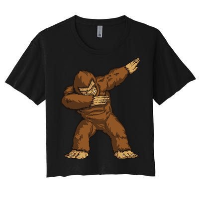 Dabbing Bigfoot Women's Crop Top Tee