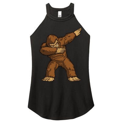 Dabbing Bigfoot Women's Perfect Tri Rocker Tank
