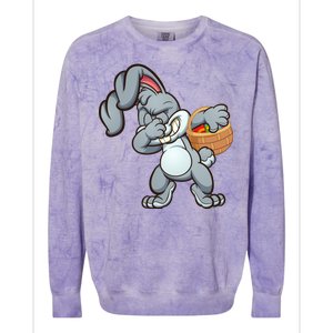 Dabbing Bunny Colorblast Crewneck Sweatshirt