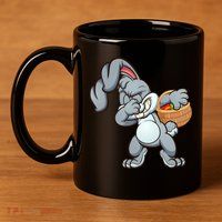 Dabbing Bunny 11oz C Handle Ceramic Mug