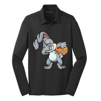 Dabbing Bunny Silk Touch Performance Long Sleeve Polo