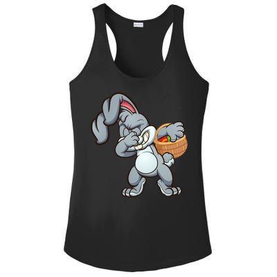 Dabbing Bunny Ladies PosiCharge Competitor Racerback Tank