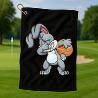 Dabbing Bunny Golf Towel