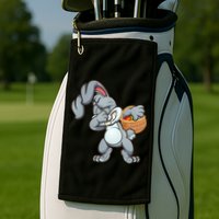 Dabbing Bunny Golf Towel
