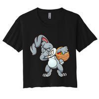 Dabbing Bunny Women's Crop Top Tee