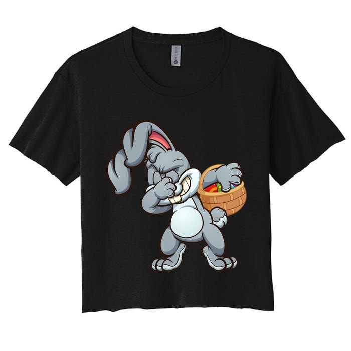 Dabbing Bunny Women's Crop Top Tee