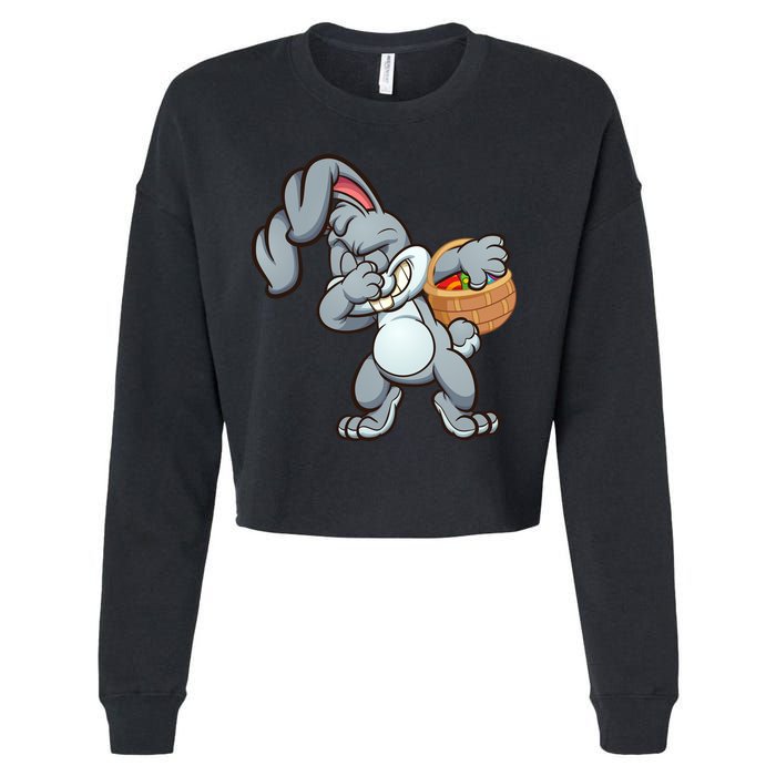 Dabbing Bunny Cropped Pullover Crew
