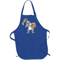 Dabbing Bunny Full-Length Apron With Pockets